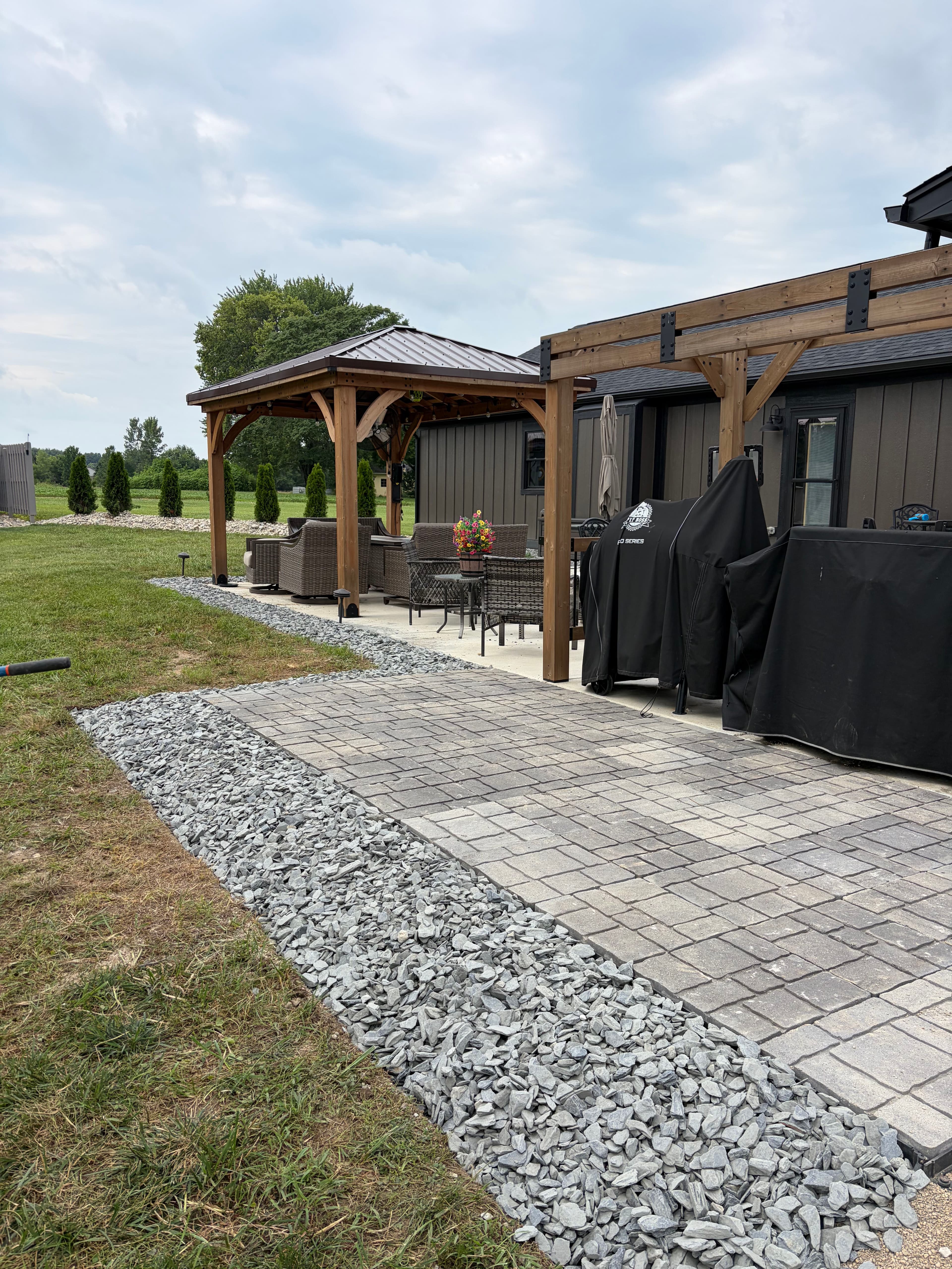 Project Black Slate, River Rock, and Paver Work in Centerville image