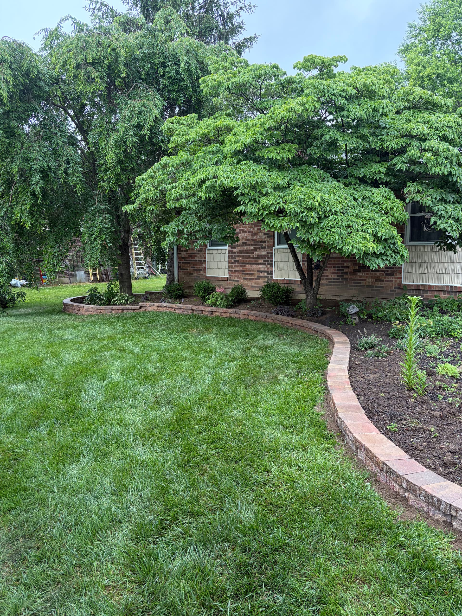 Retaining Wall and Landscape Bed Install in Hamilton OH image