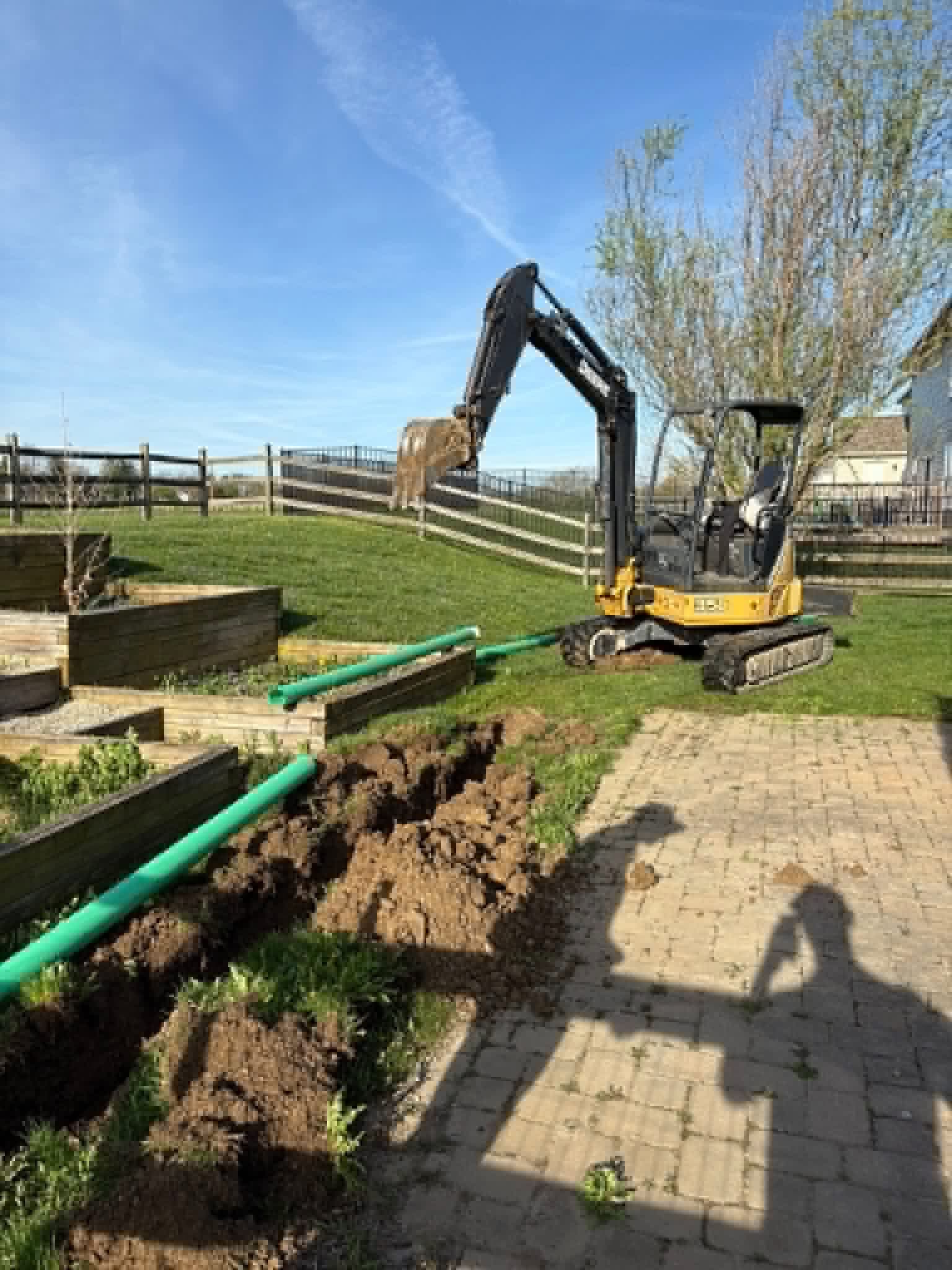 Project French Drain Installation Solves Standing Water Problem in Oxford OH image