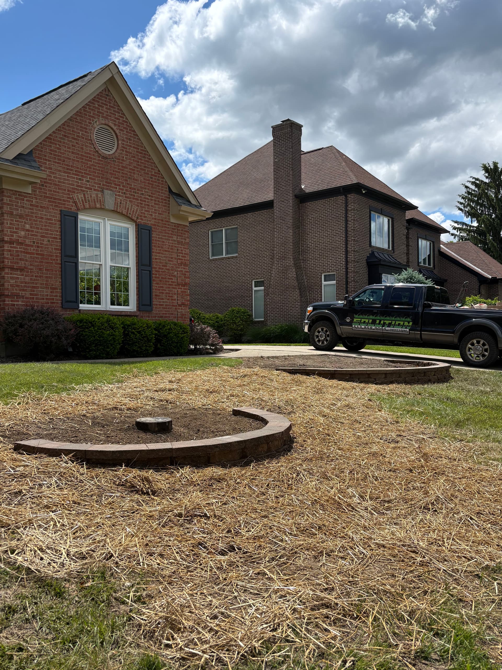 Front Yard Retaining Wall and Landscape Bed Upgrade in Mason