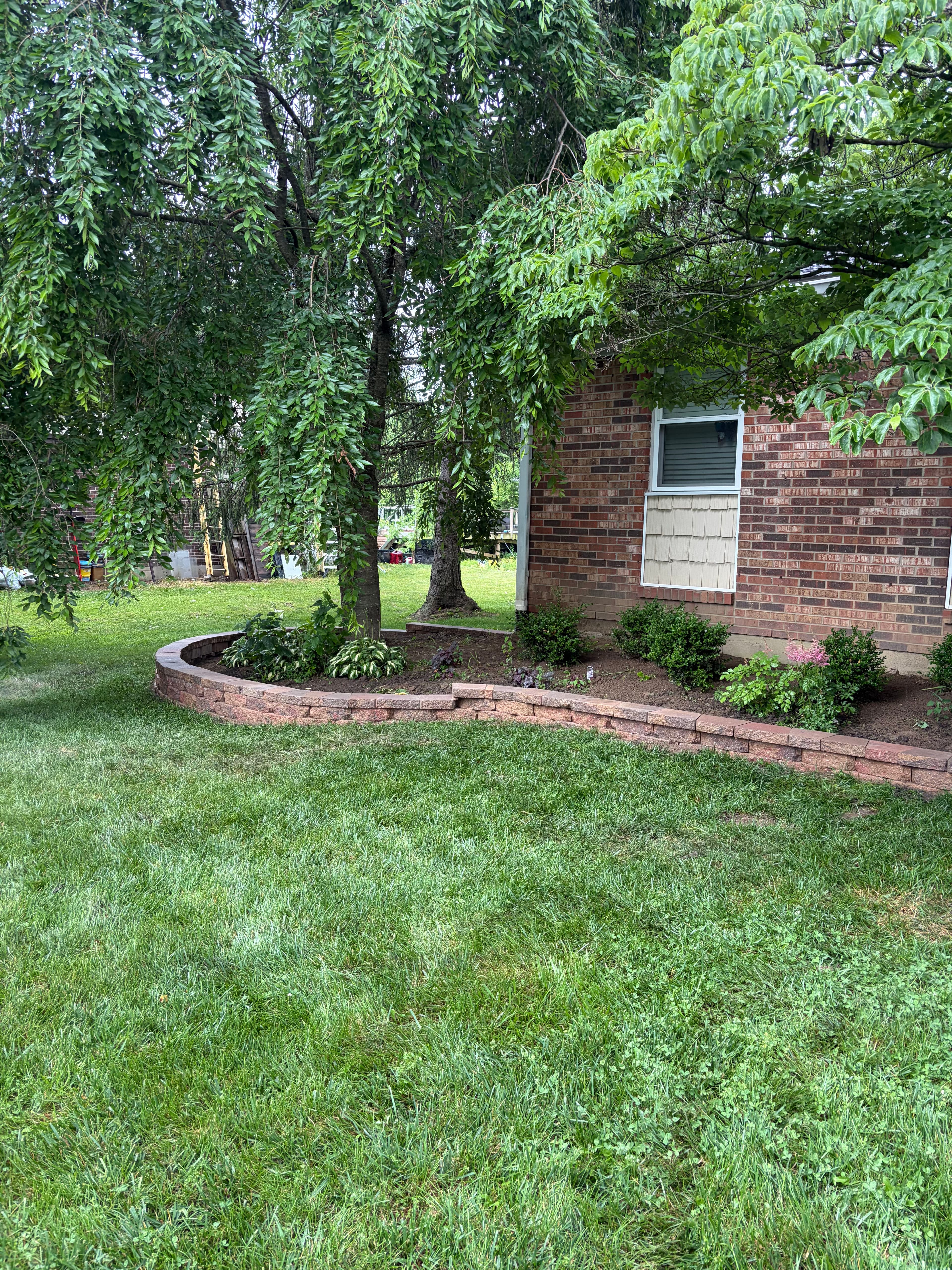 Project Retaining Wall and Garden Bed Installation in Hamilton OH image