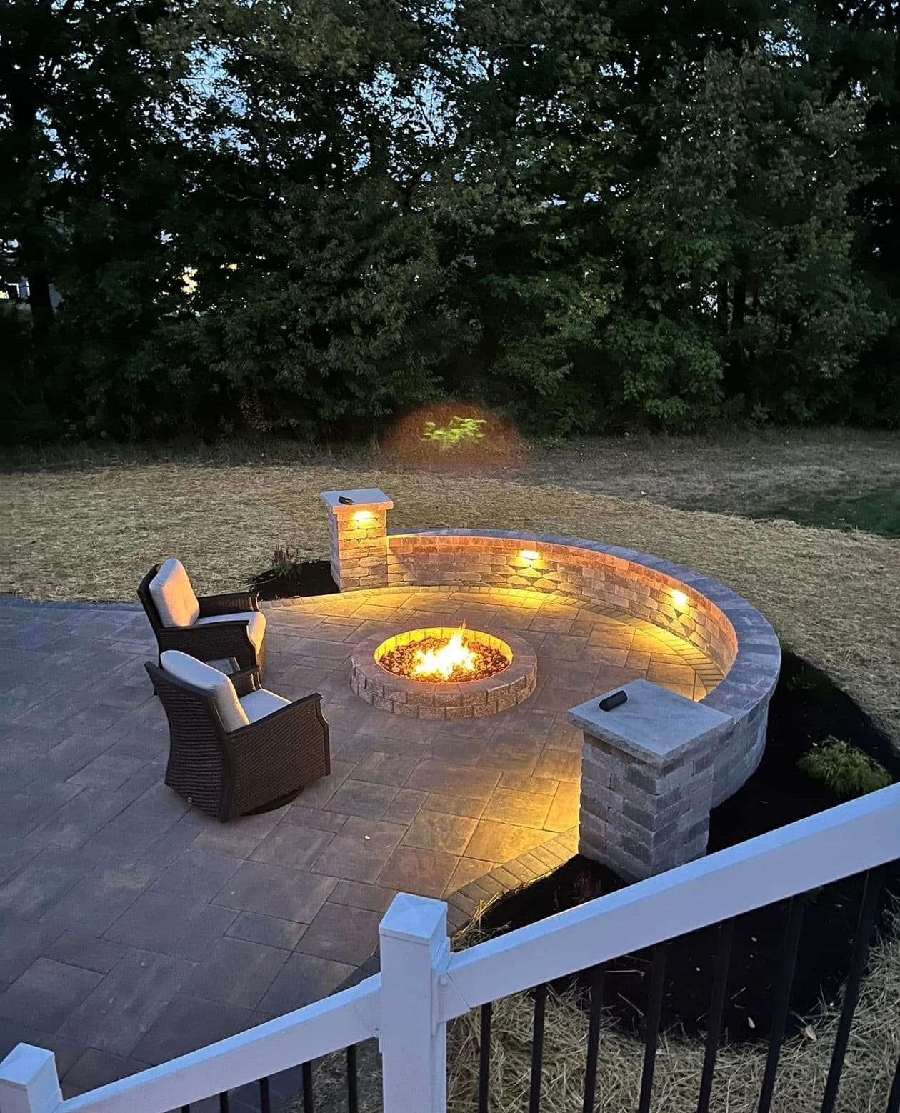 Custom Fire Pit Patio Build in West Chester Ohio