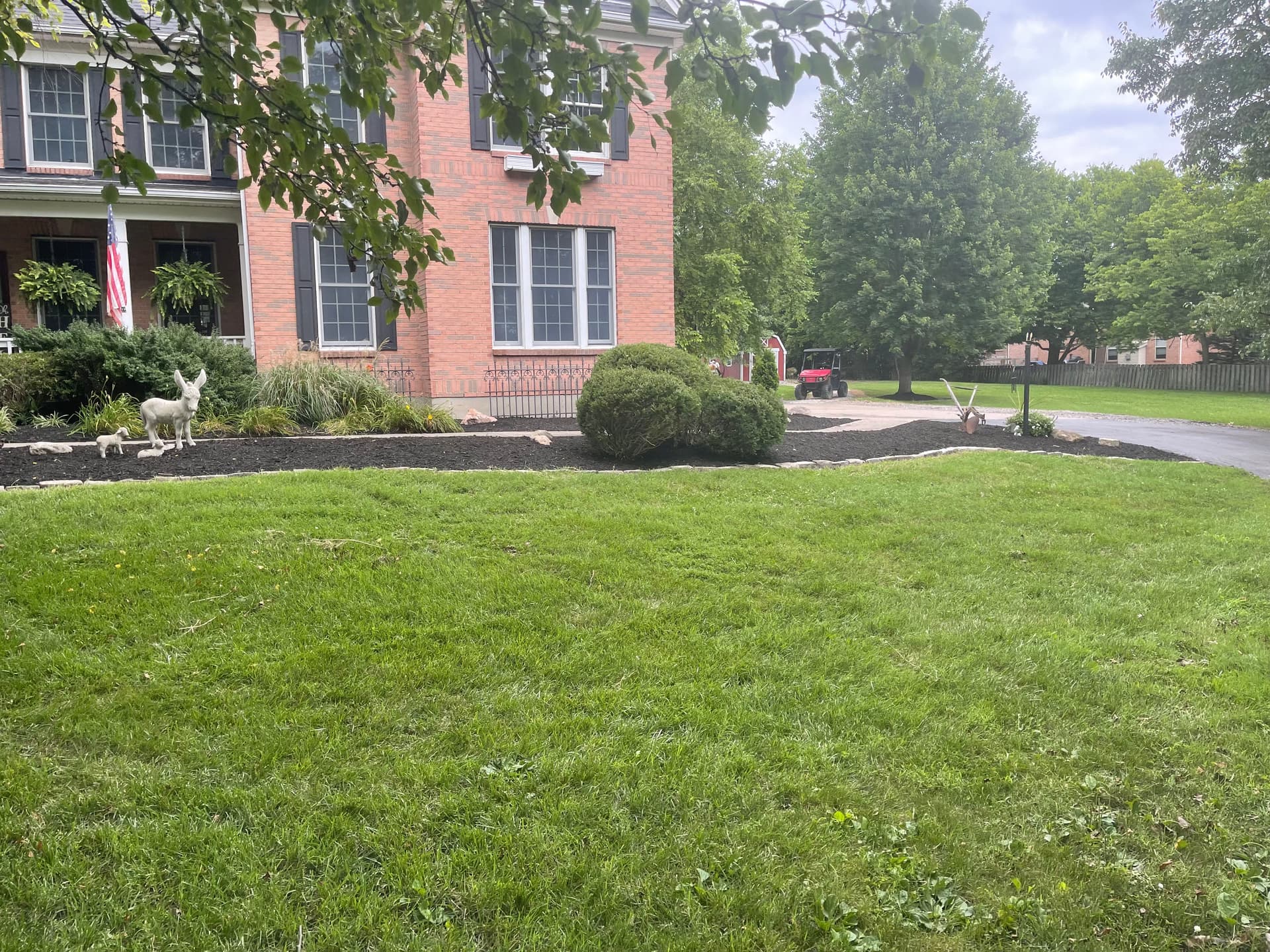 Gallery photos for Mulch Installation and Bed Cleanup at a Liberty Township Property: Image #1